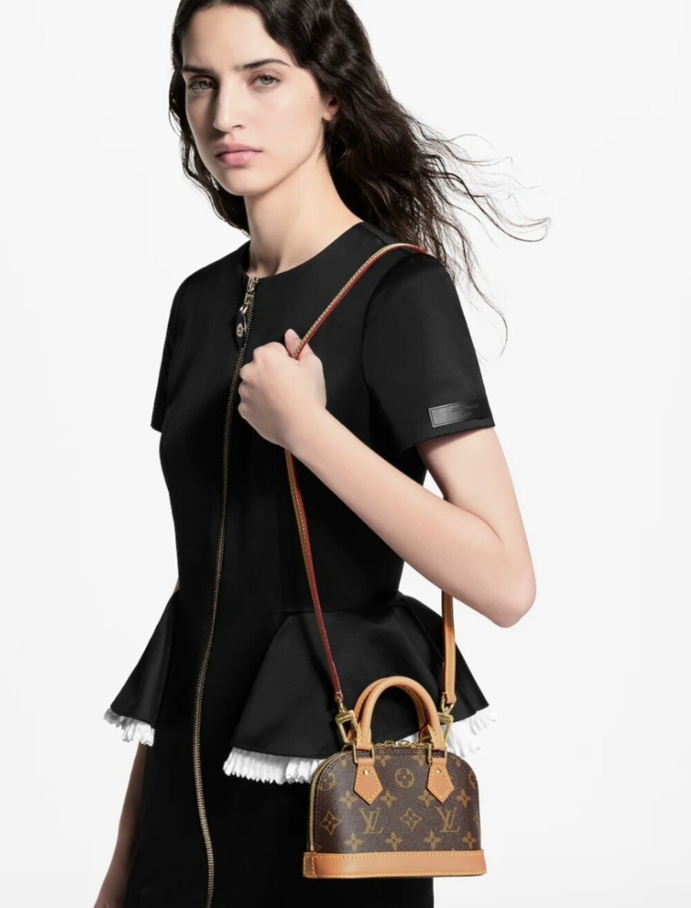 Louis Vuitton Monogram Alma BB Satchel in Brown with Tan Trim